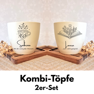 besonderes Geschenk - Kombitopf mit Gravur - Lieblingskapitel