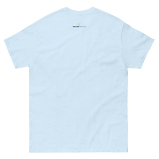 Hellblaues T-Shirt mit Bensheim Skyline, Unisex, von Naturmacher.