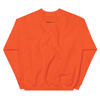 Orange Bensheim Skyline Sweatshirt von Naturmacher, Rückansicht, ohne Druck, für kühle Tage.