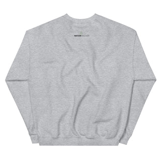 Graues Bensheim Skyline Sweatshirt von Naturmacher, Rückansicht, für kühle Tage.