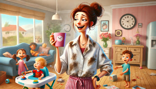 Familienleben: Der Alltag einer Mama – Müde, Fleckiges Shirt, Kaffee