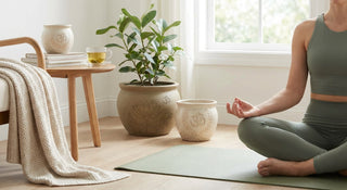Gravierter Topf Yoga Meditation: Kreative Entspannung für Zuhause