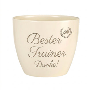 Personalisierter Blumentopf mit Gravur — Geschenk Athletiktrainer Abschied — topf_gravur