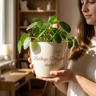 Persönliches Geschenk für den Dirigenten – Gravur: Lieblings-Dirigent, danke! — im Wohnambiente