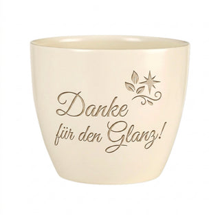 Persönliches Geschenk für Gebäudereiniger – Gravur: Danke für den Glanz! — Detailansicht der Lasergravur
