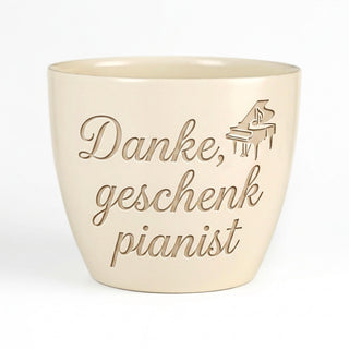 Einzigartiges Geschenk für Pianisten mit persönlicher Gravur – Danke! — Detailansicht der Lasergravur
