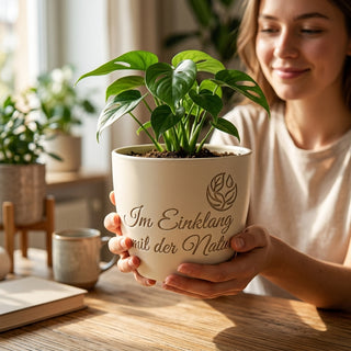 Persönliches Geschenk für Biologen – Gravur: Im Einklang mit der Natur — im Wohnambiente
