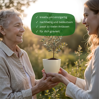 Geschenk zur Geburt - Blumentopf graviert - Bienen