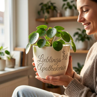 Personalisierter Blumentopf mit Gravur — Geschenk für Apothekerin — lifestyle