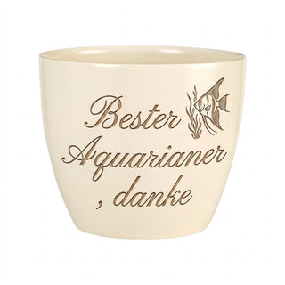 Persönliches Geschenk für Aquarianer – Gravur: Bester Aquarianer, danke — topf_gravur