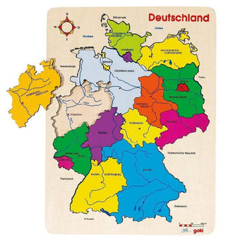 Goki Einlegepuzzle - Bundesländer Deutschland bunt