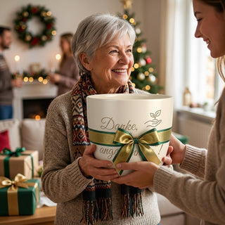 Personalisierter Blumentopf mit Gravur — Geschenk Speditionskaufmann Abschied — als persoenliche Geschenk-Uebergabe