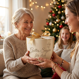 Personalisierter Blumentopf mit Gravur — Geschenk für Gemeindereferent Abschied — als persoenliche Geschenk-Uebergabe