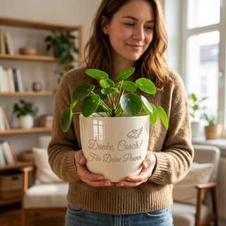 Geschenk für Fitnesscoaches – Personalisiere mit Gravur 'Danke, Coach!' — im Wohnambiente