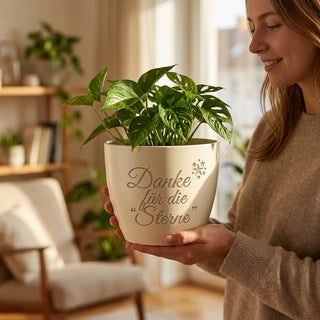 Personalisierter Blumentopf — Geschenk Astrologin Danke für die Sterne — lifestyle