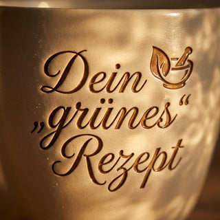 Personalisierter Blumentopf — Geschenk für PTA zur bestandenen Prüfung — Detailaufnahme