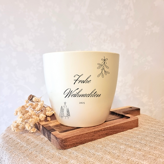 Weihnachtsgeschenk - Blumentopf graviert - Oh Tannenbaum