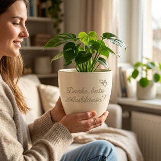 Personalisierter Blumentopf mit Gravur — Danke Geschenk für Ausbilderin — lifestyle