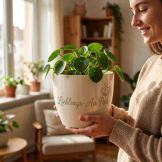 Personalisierter Blumentopf mit Gravur — Abschiedsgeschenk für Au Pair — lifestyle