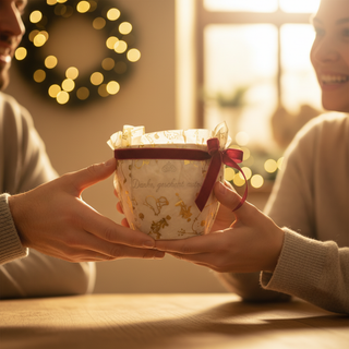 Personalisierter Blumentopf mit Gravur — Geschenk für Autorinnen — als persoenliche Geschenk-Uebergabe