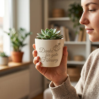 Personalisierter Blumentopf Danke Führung — Abschiedsgeschenk Abteilungsleiter — lifestyle