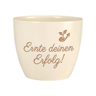 Gravierter Blumentopf Geschenk Agraringenieur — Ernte deinen Erfolg — topf_gravur