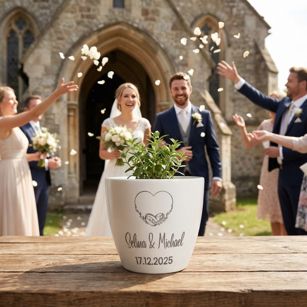 Sprachtopf zur Hochzeit – Blumentopf mit deiner Stimme per QR – Naturmacher