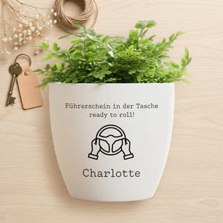 Abschlussgeschenk - Blumentopf graviert - Ready to roll