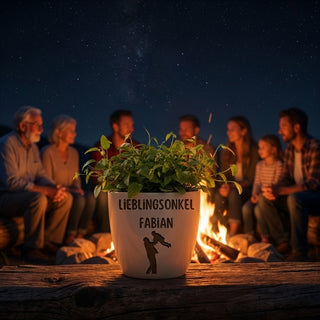 Familiengeschenk - Blumentopf graviert - Lieblingsonkel