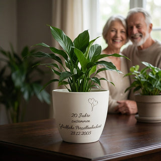 Sprachtopf mit Stimme – Blumentopf graviert