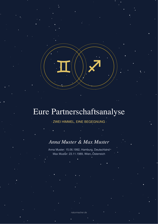 Partnerschaftsanalyse-PDF: der Umschlag mit euren Sternzeichen
