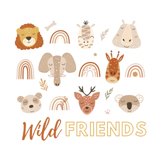 T-Shirt aus Bio-Baumwolle - Wild friends