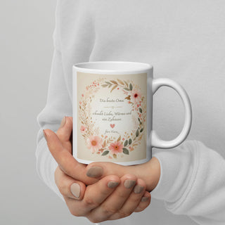 Beste Oma Tasse Geschenk - Blumen