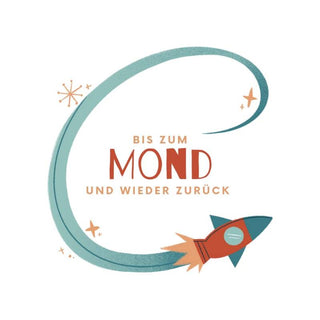 T-Shirt aus Bio-Baumwolle - Bis zum Mond und wieder zurück