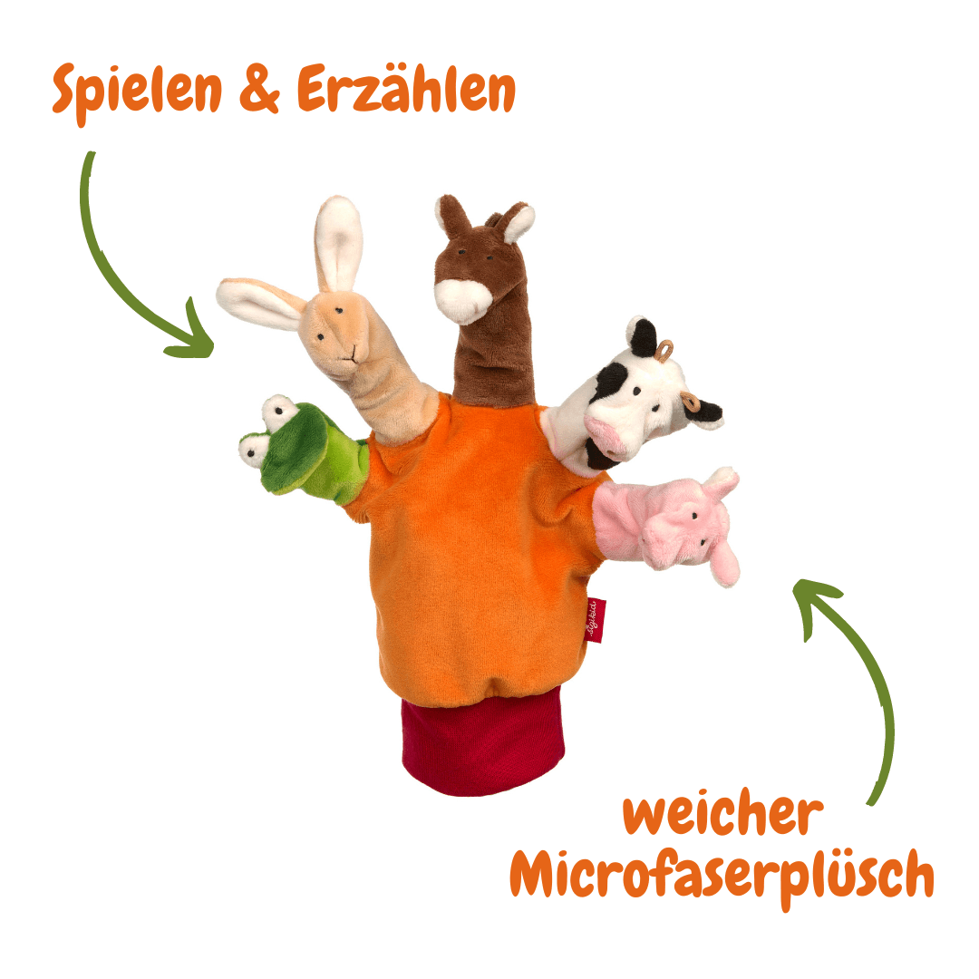 fingerpuppen handschuh fröhlicher Handschuh Tiere von Sigikid
