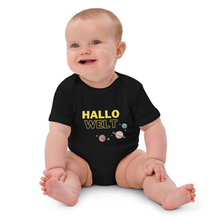 Babybody aus Bio-Baumwolle - Hallo Welt