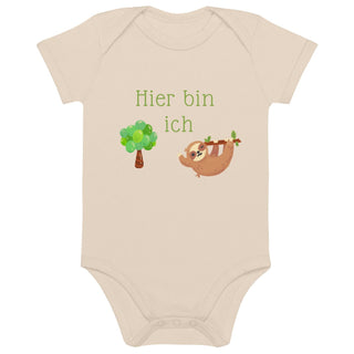 Babybody aus Bio-Baumwolle - Hier bin ich