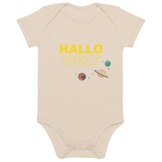 Babybody aus Bio-Baumwolle - Hallo Welt