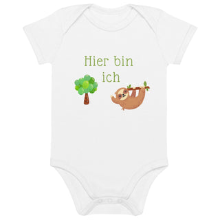 Babybody aus Bio-Baumwolle - Hier bin ich