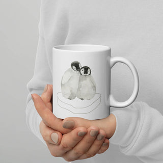 Weiße, glänzende Tasse - Pinguine