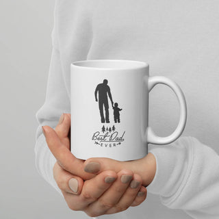 Weiße, glänzende Tasse - Best dad ever