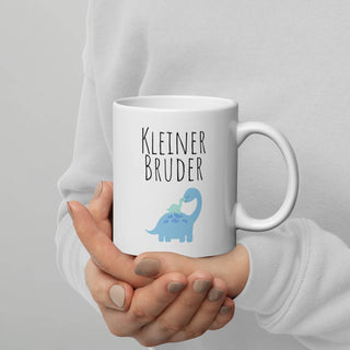 Weiße, glänzende Tasse - Kleiner Bruder