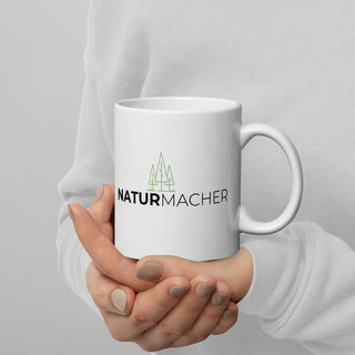 Weiße, glänzende Tasse - Naturmacher