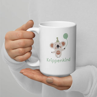 Weiße, glänzende Tasse - Krippenkind