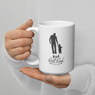 Weiße, glänzende Tasse - Best dad ever