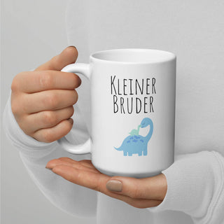 Weiße, glänzende Tasse - Kleiner Bruder