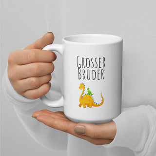 Weiße, glänzende Tasse - Grosser Bruder