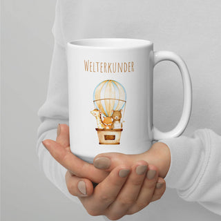 Weiße, glänzende Tasse - Welterkunder