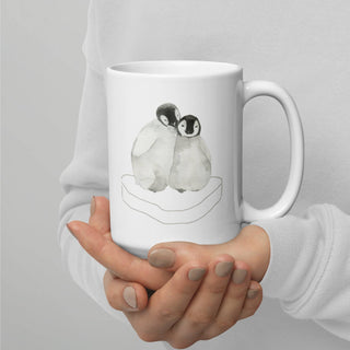 Weiße, glänzende Tasse - Pinguine