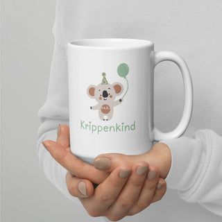 Weiße, glänzende Tasse - Krippenkind